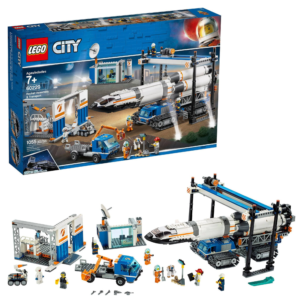 Space Rocket Assembly & Transport Toy Set 1055 Pieces G538968