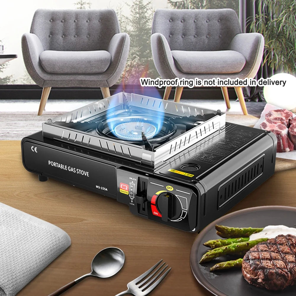 Portable Butane Gas Cassette with Piezo Ignition J13546