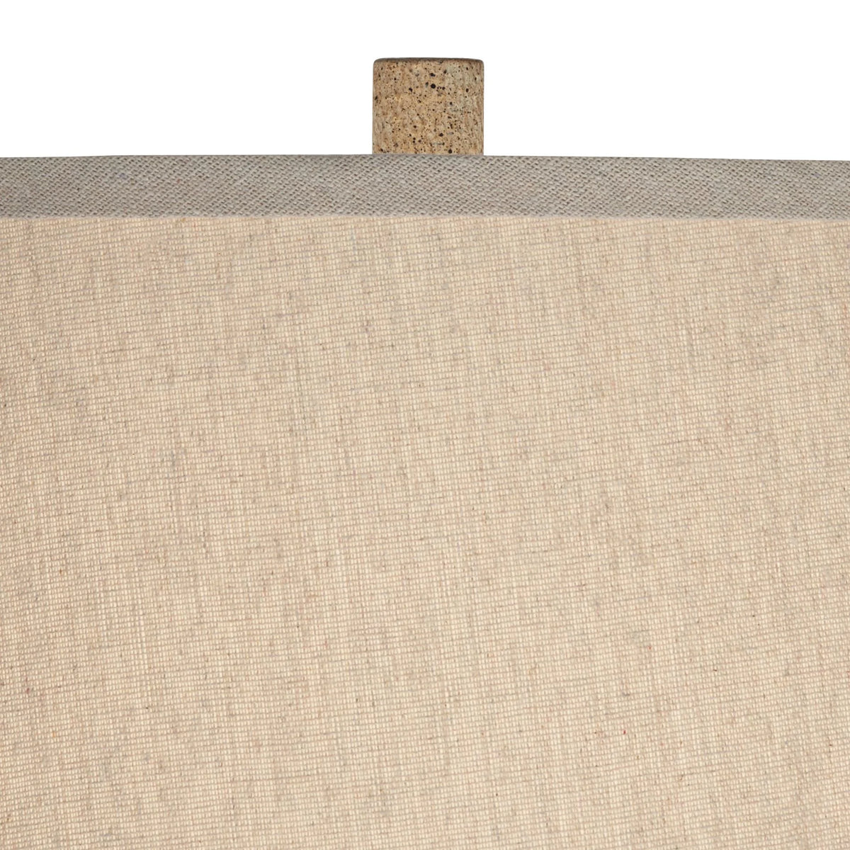 Farmhouse Rustic End Table Lamp Beige Faux Wood Oatmeal Fabric Shade W7921