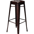 Steel Backless Stool Brushed Rose Gold 30 in. Set of 4 N115