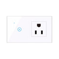 Wi-Fi Smart Wall Outlet With 1 Gang Touch Light Switch F159