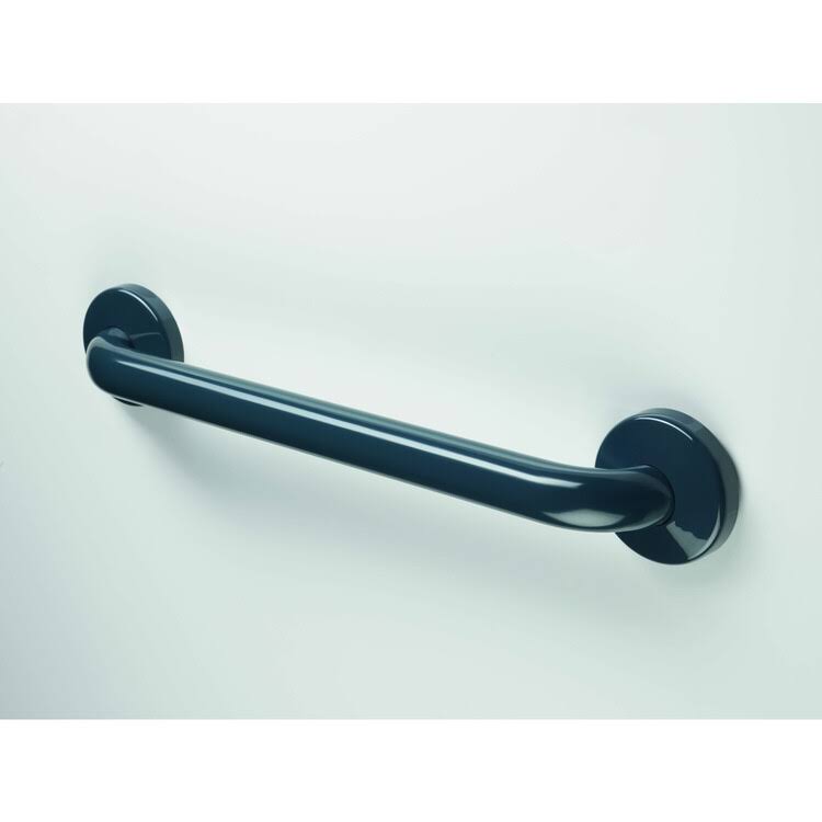 Vinyl Coated Grab Bar with Safety Grip and Cover Flange, 1 1/4 inch Diameter, 24 inch H3368