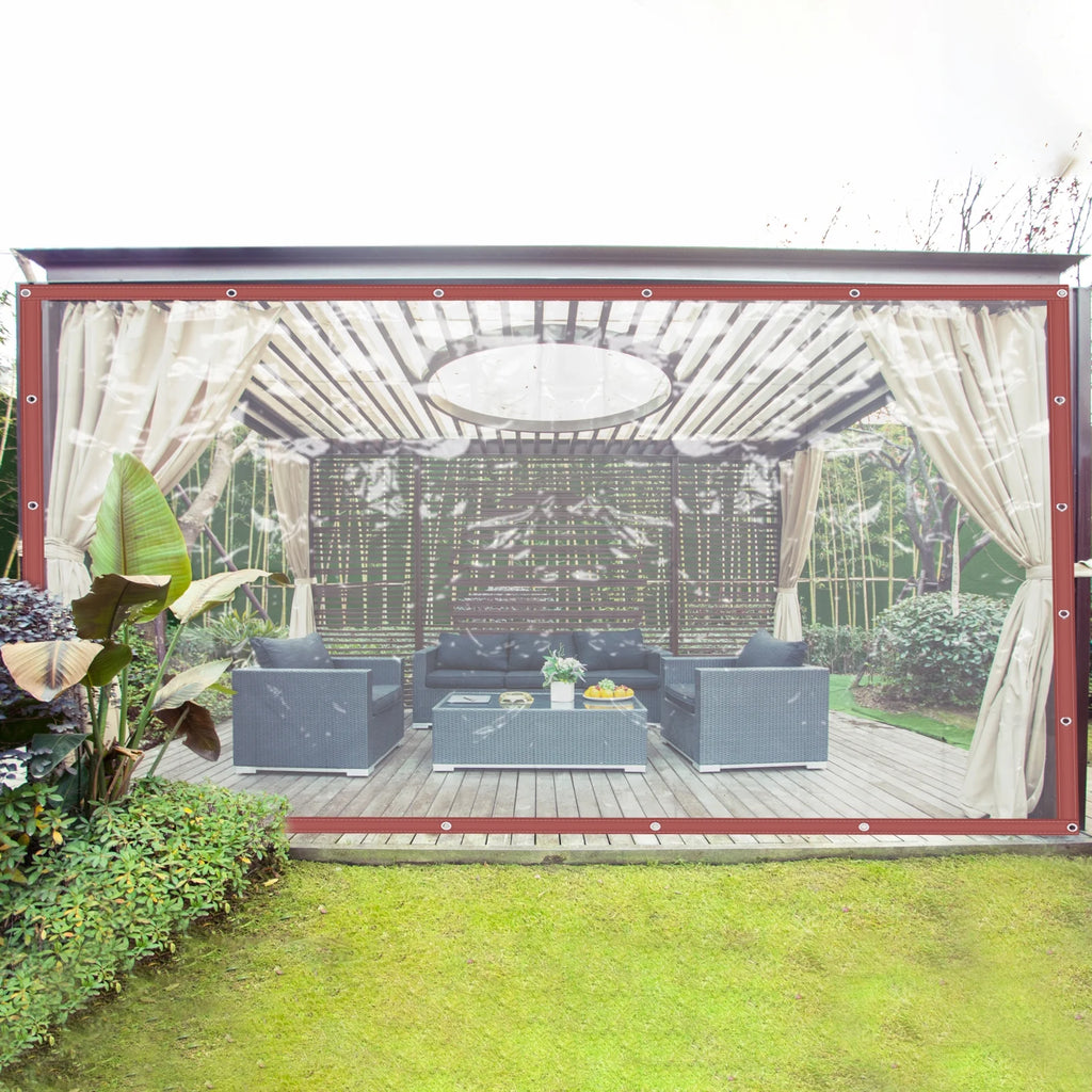 Brown Waterproof PVC Tarpaulin Canopy 8'*8' X115