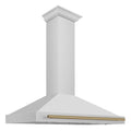 48 Inch Stainless Steel Range Hood with Champagne Bronze Handle M86133