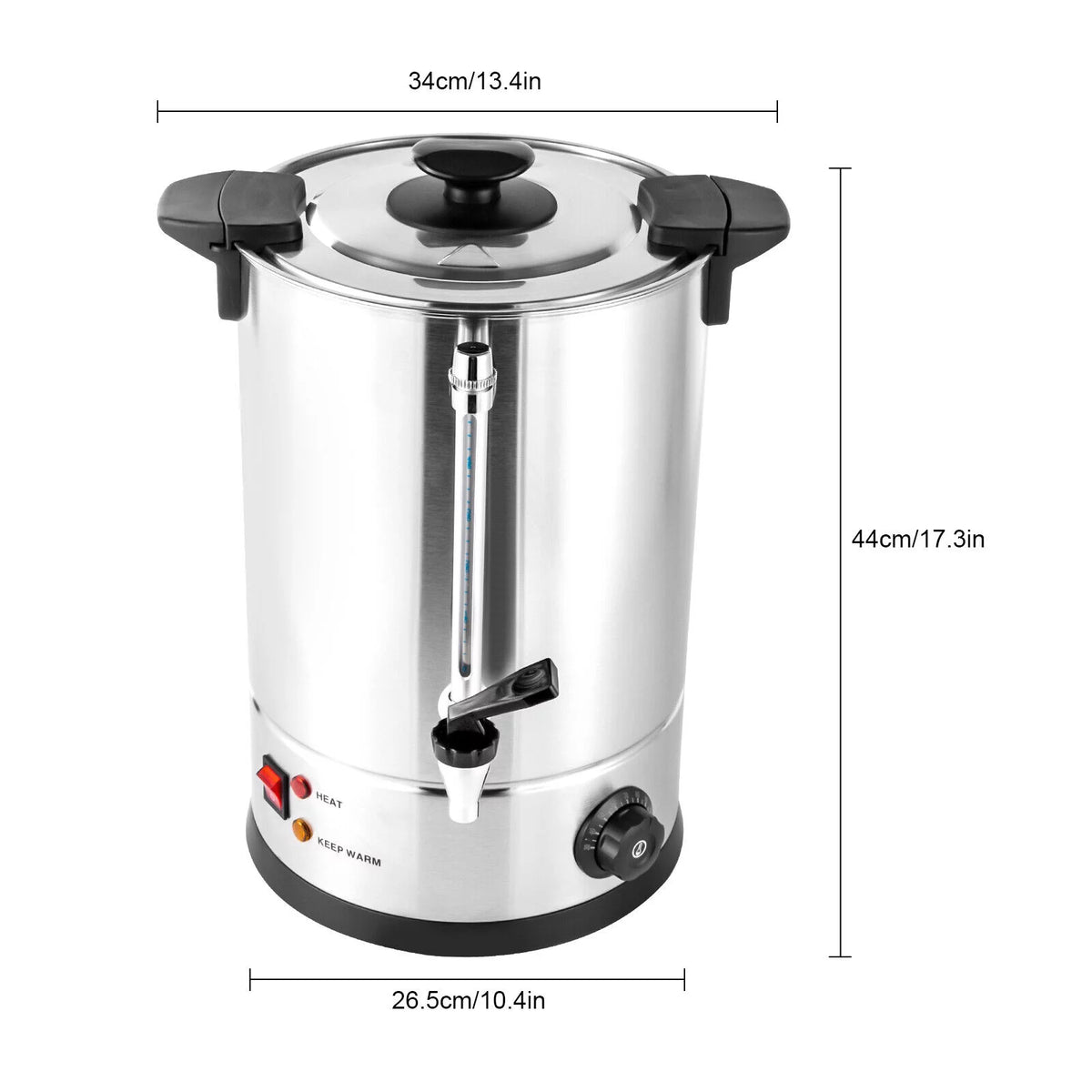 Commercial Grade Stainless Steel 12L Coffee Urn H5736
