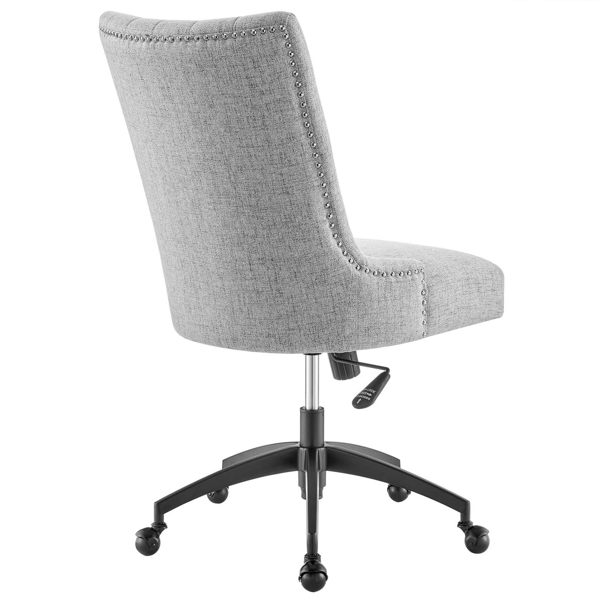 Black Light Gray Tufted Fabric Office Chair S286940