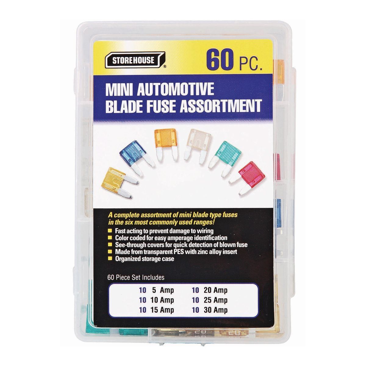 Mini-Blade Fuse Set, 60-Piece Z4244