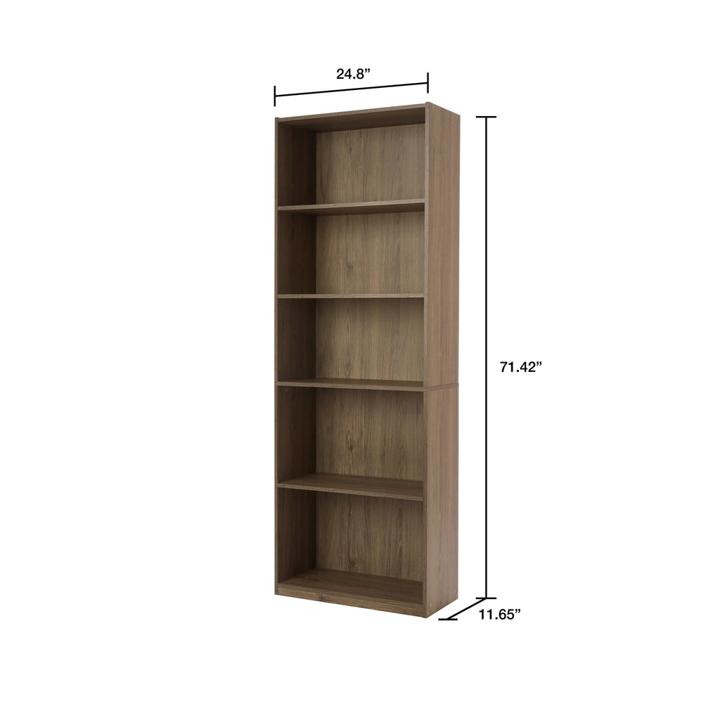 5-Shelf Bookcase with Adjustable Shelves C721440