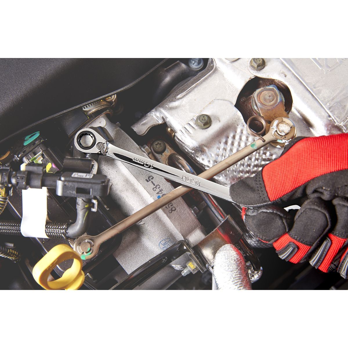 Metric Ratcheting Combination Wrench Set, 10-Piece L80714