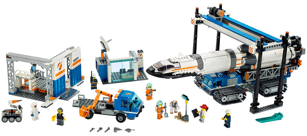Space Rocket Assembly & Transport Toy Set 1055 Pieces G538968