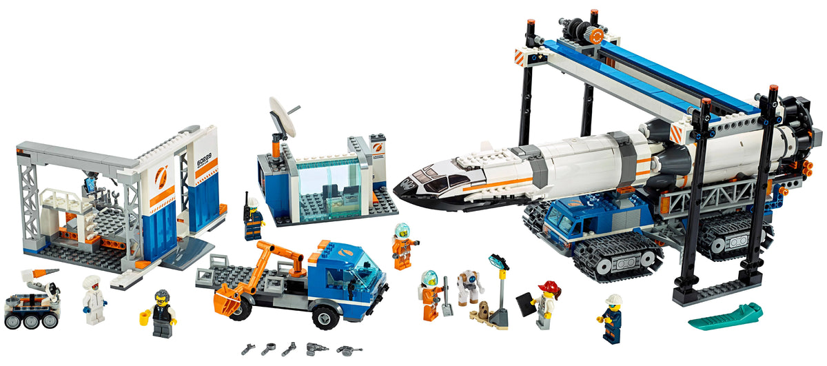 Space Rocket Assembly & Transport Toy Set 1055 Pieces G538968