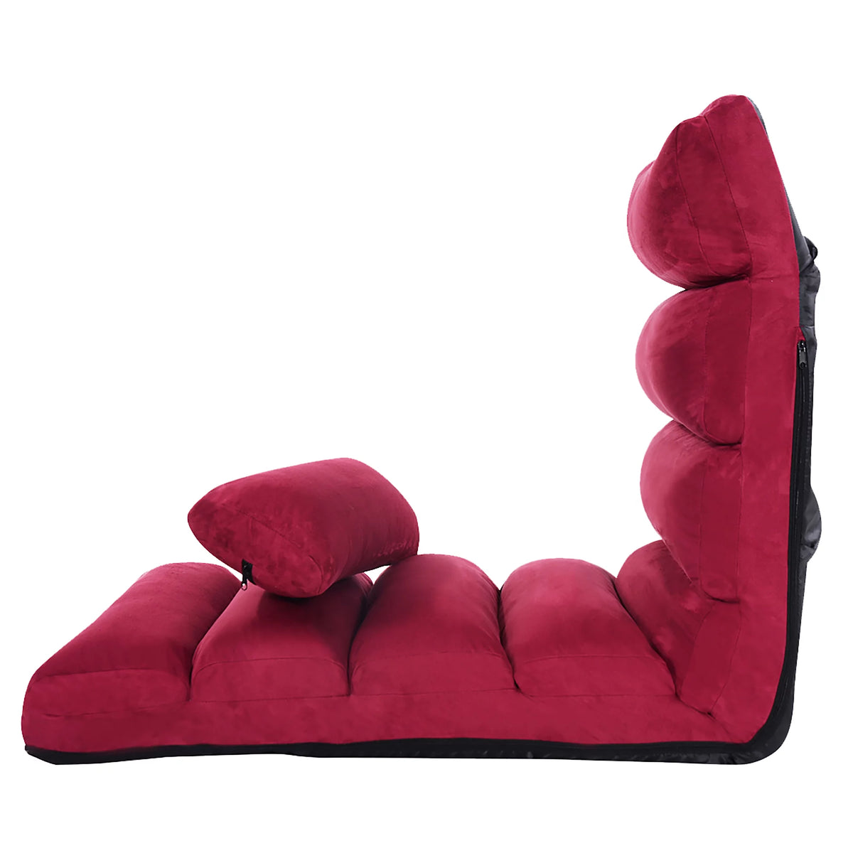 Folding Sofa Chair with Pillow Burgundy Z401534