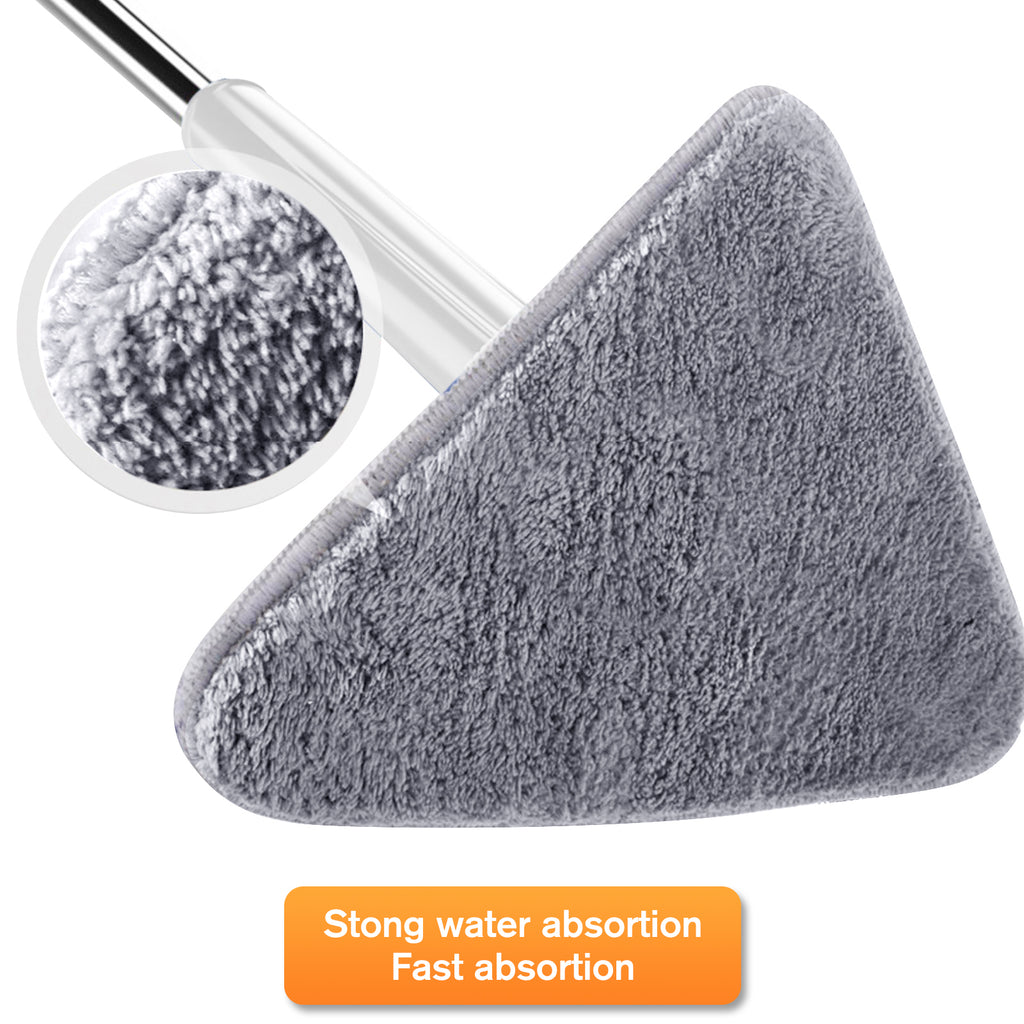 360° Adjustable Rotatable Triangle Cleaning Mop with Push-Pull Squeezing, Dry & Wet Mop M186508