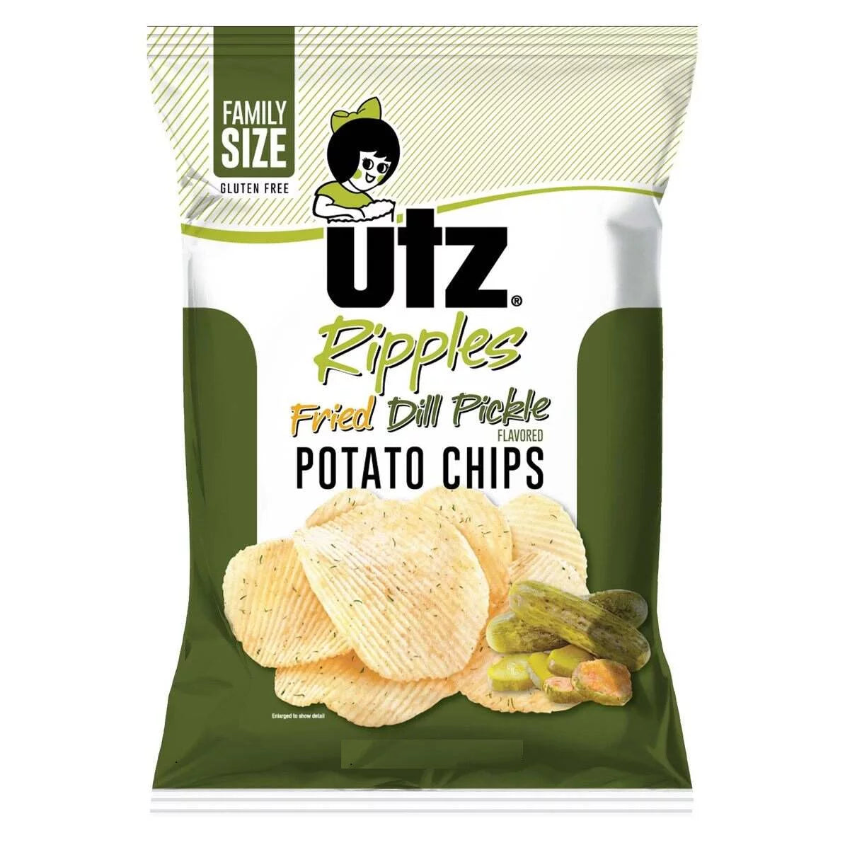 Fried Dill Pickle Flavored Potato Chips 3-Pack 7.75 oz Family Size P572