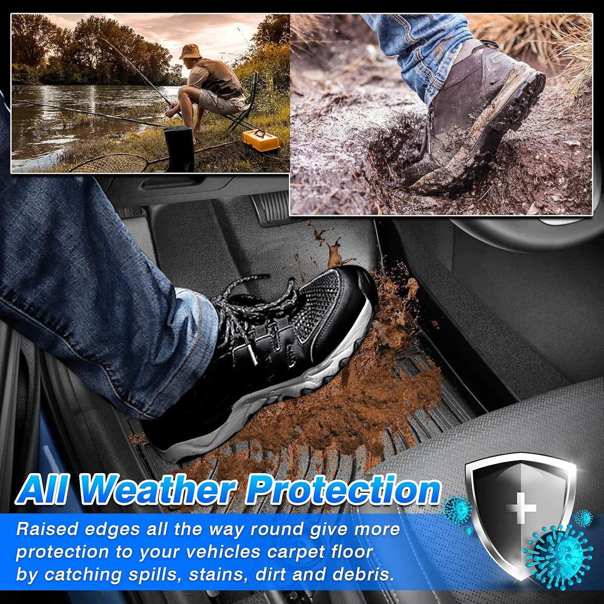 All Weather Floor Liners for 1st & 2nd Row Seat TPE L891