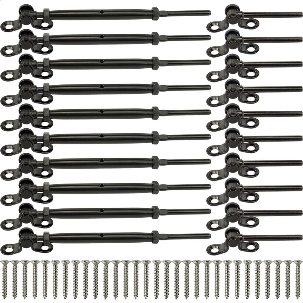 Black Cable Railing Hardware Kit, 10 Pairs D87980