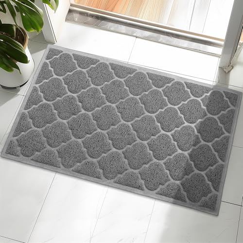 Grey 46x35 Waterproof Non Slip Door Mat F6720
