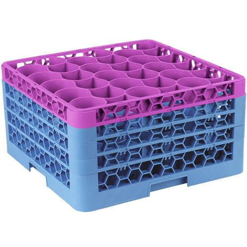 Glass Rack 30 Compartments 4 Color Coded Extenders S809