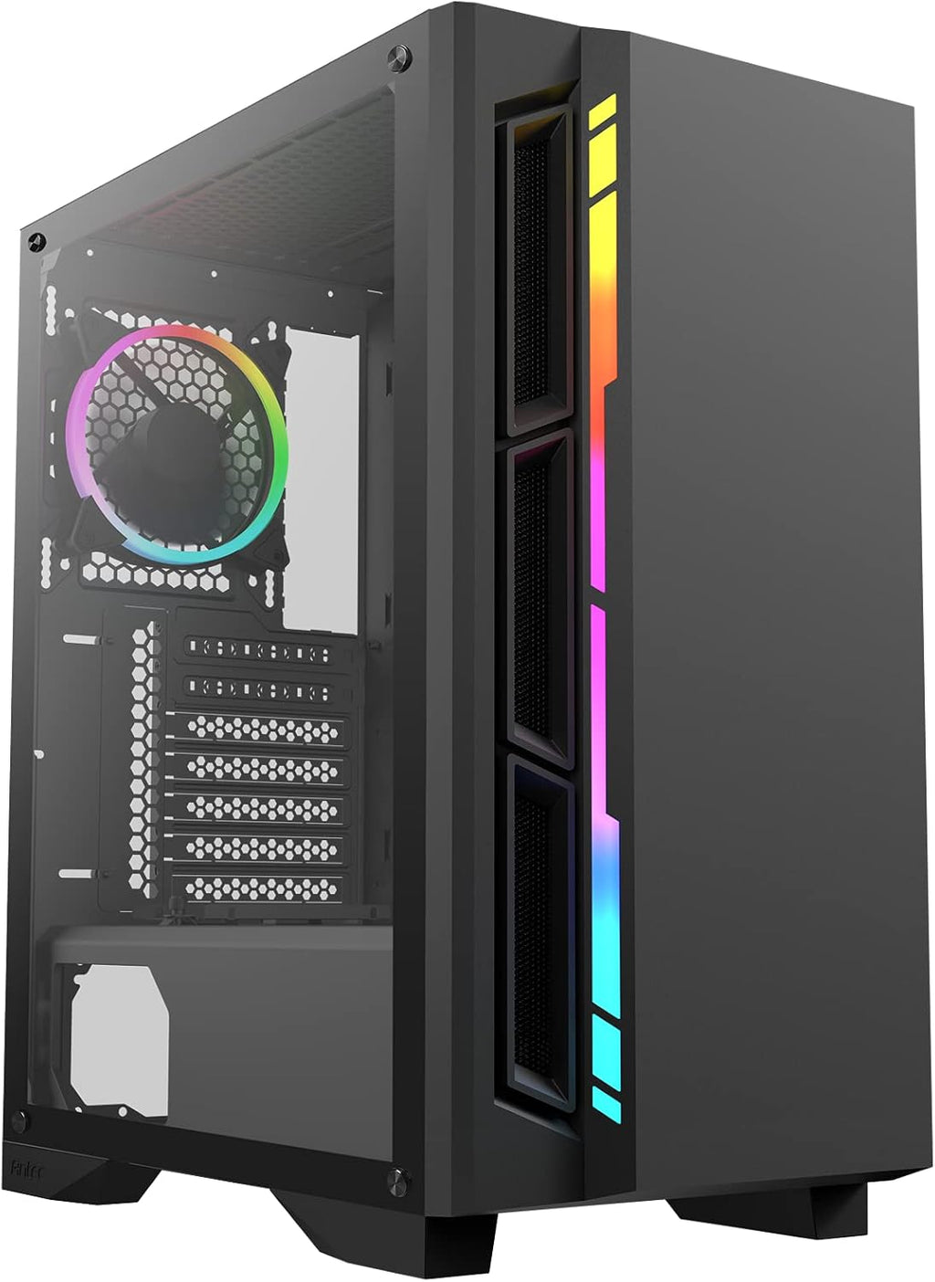 Mid-Tower ATX Gaming Case with Tempered Glass Side Panel V608755