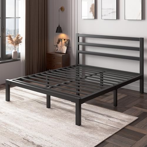 Black Full Size Metal Platform Bed Frame F977225