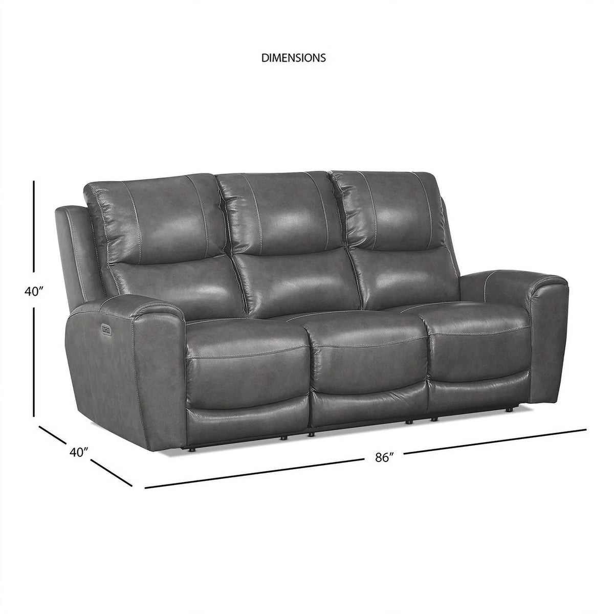 Leather Power Reclining Sofa W737319
