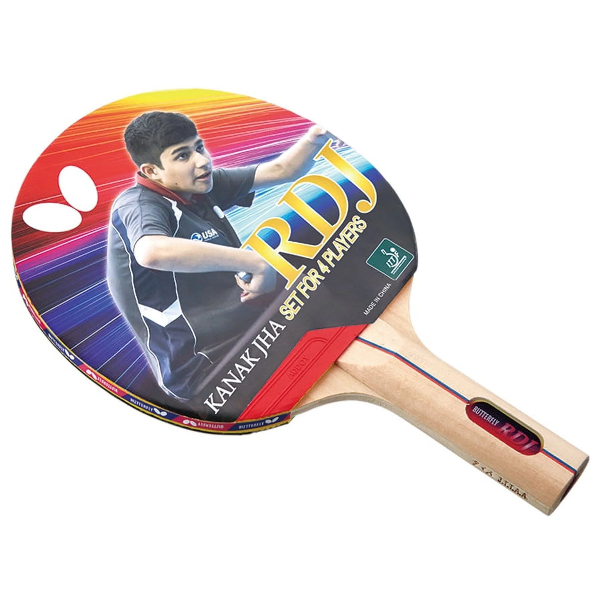 4-Player Table Tennis Racket & Ball Set G381