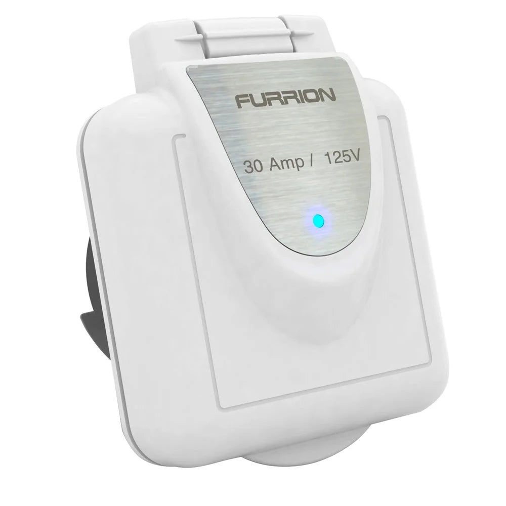 Square Non-Metallic 30 Amp Inlet with Stainless Plate W253