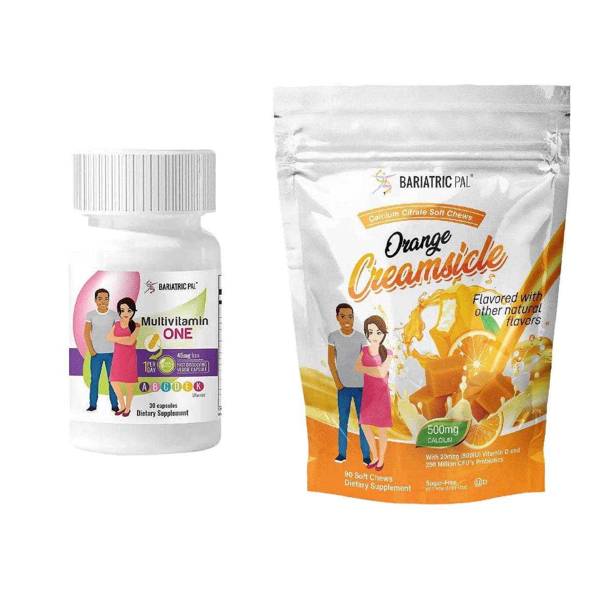 Capsules 1-Month Supply Multivitamin with Iron Calcium Citrate Soft Chews U138