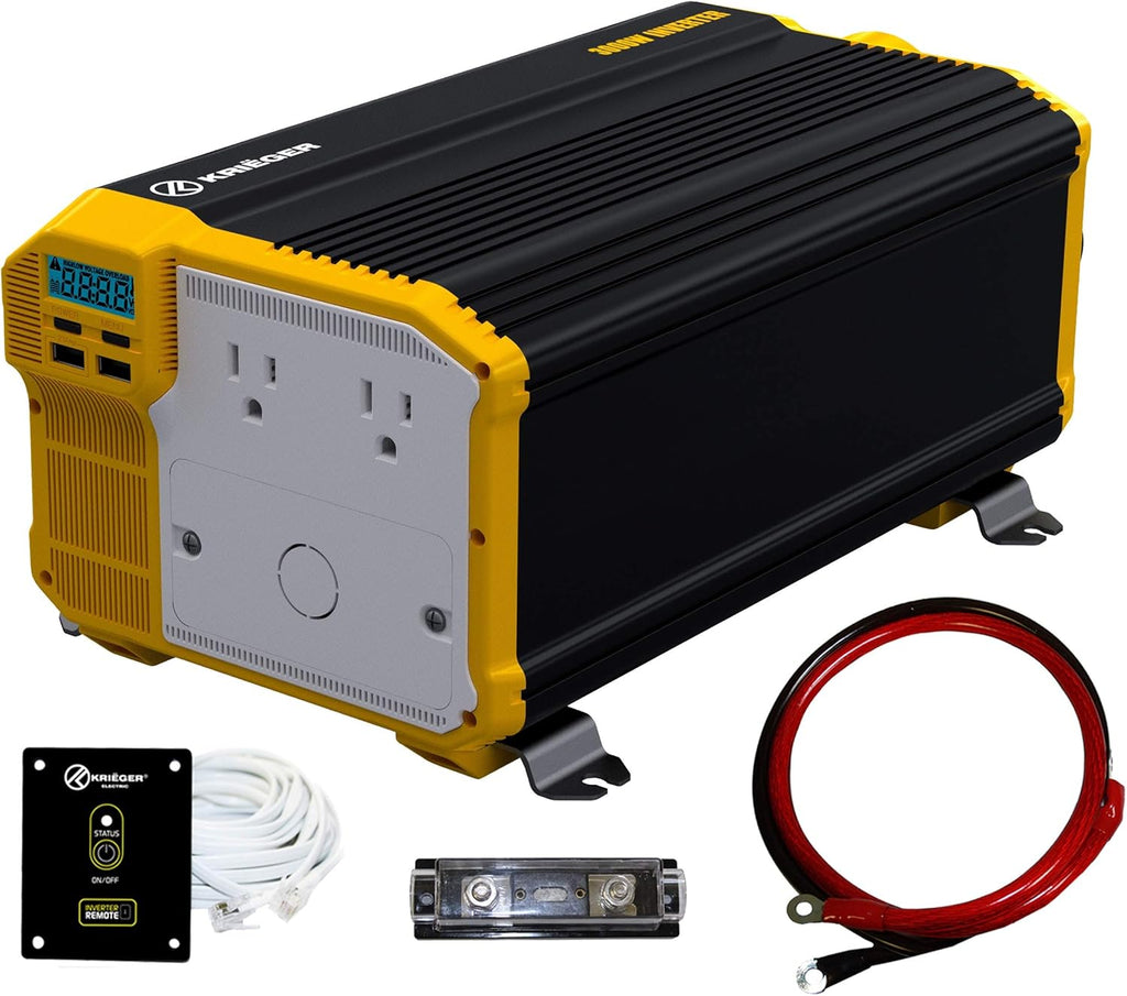 3000 Watts Power Inverter 12V to 110V Modified Sine Wave Dual AC Outlets I196594