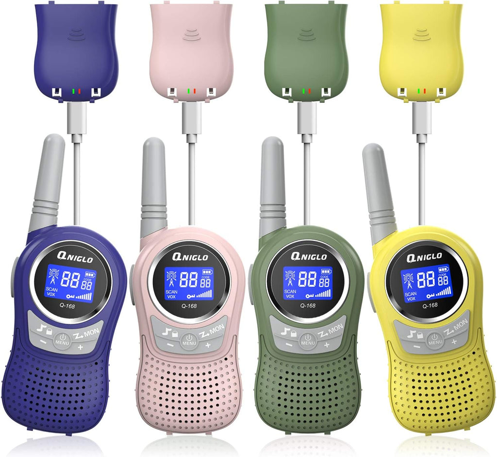 4 Pack Rechargeable Walkie Talkies E721