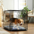 Heavy Duty Fold & Carry Double Door Collapsible Wire Dog Crate Y33504