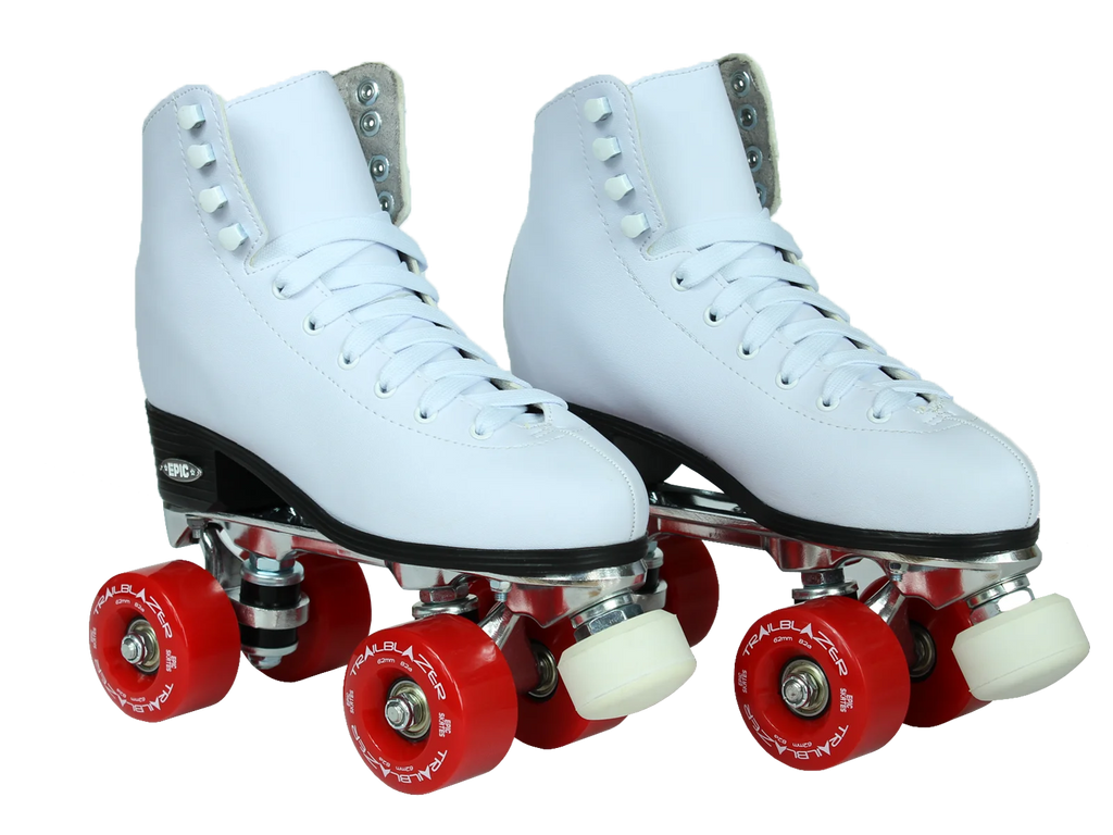 White/Red Quad Roller Skates Package C49190