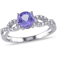 10kt White Gold Tanzanite Diamond Engagement Ring S5610