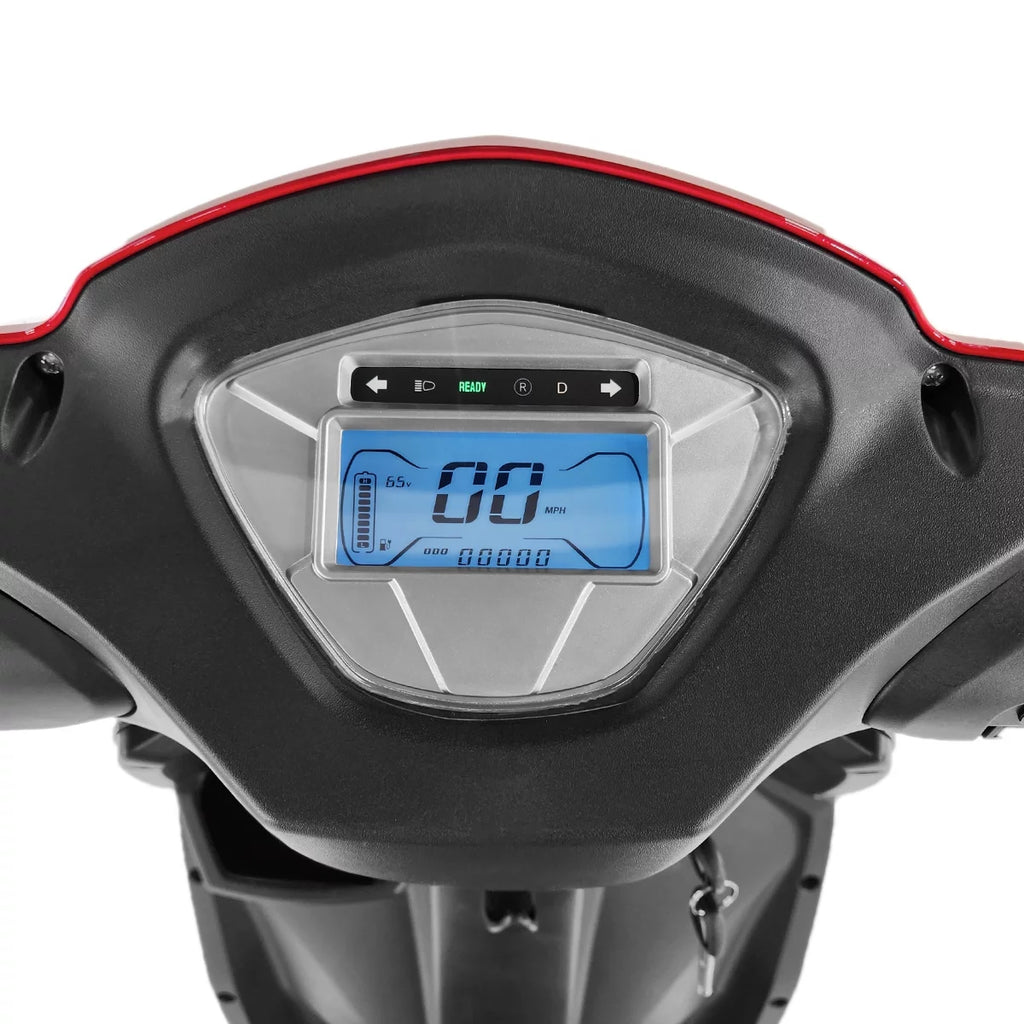 3 Wheel Mobility Scooter 300 lb. Weight Capacity Red Y623