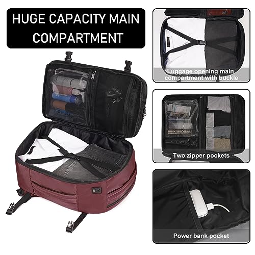 Pink Travel Backpack 18x14x8 Waterproof with Charging Port F4565