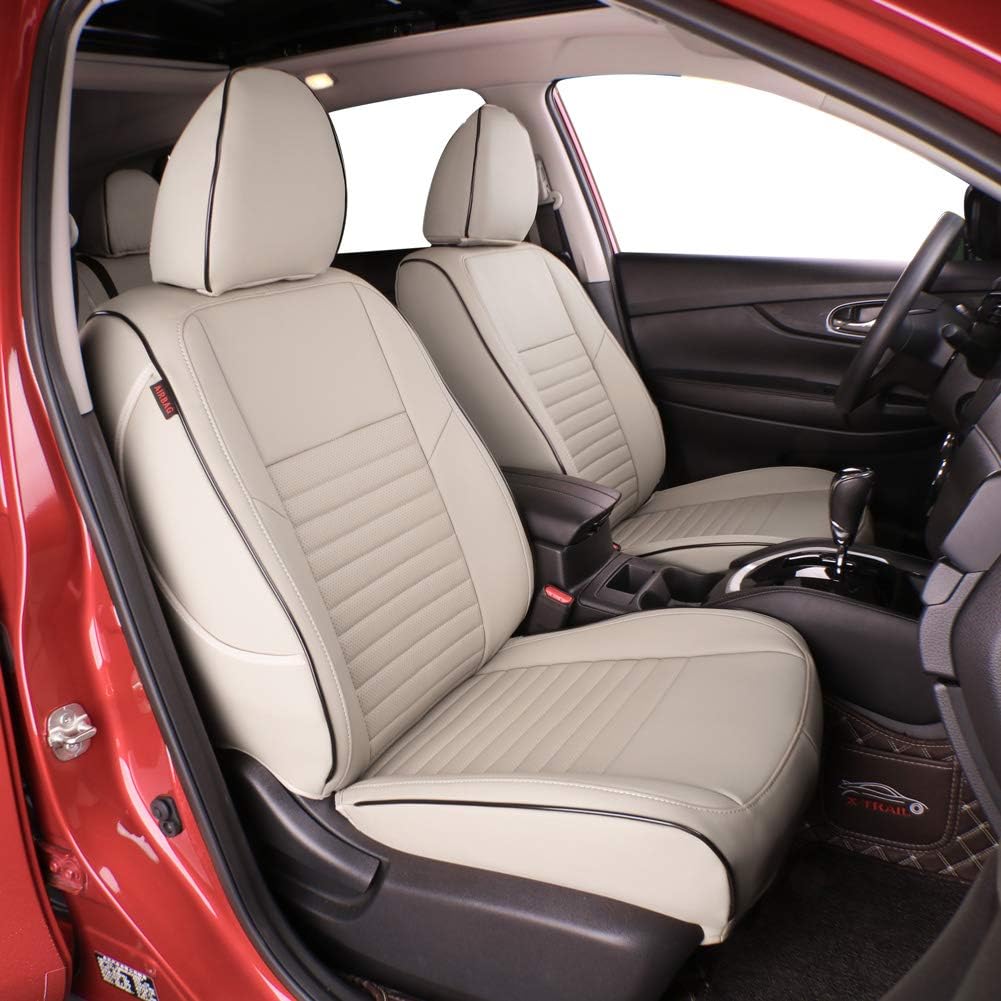 Custom Fit Full Set Car Seat Covers Leatherette Black/Grey J232100