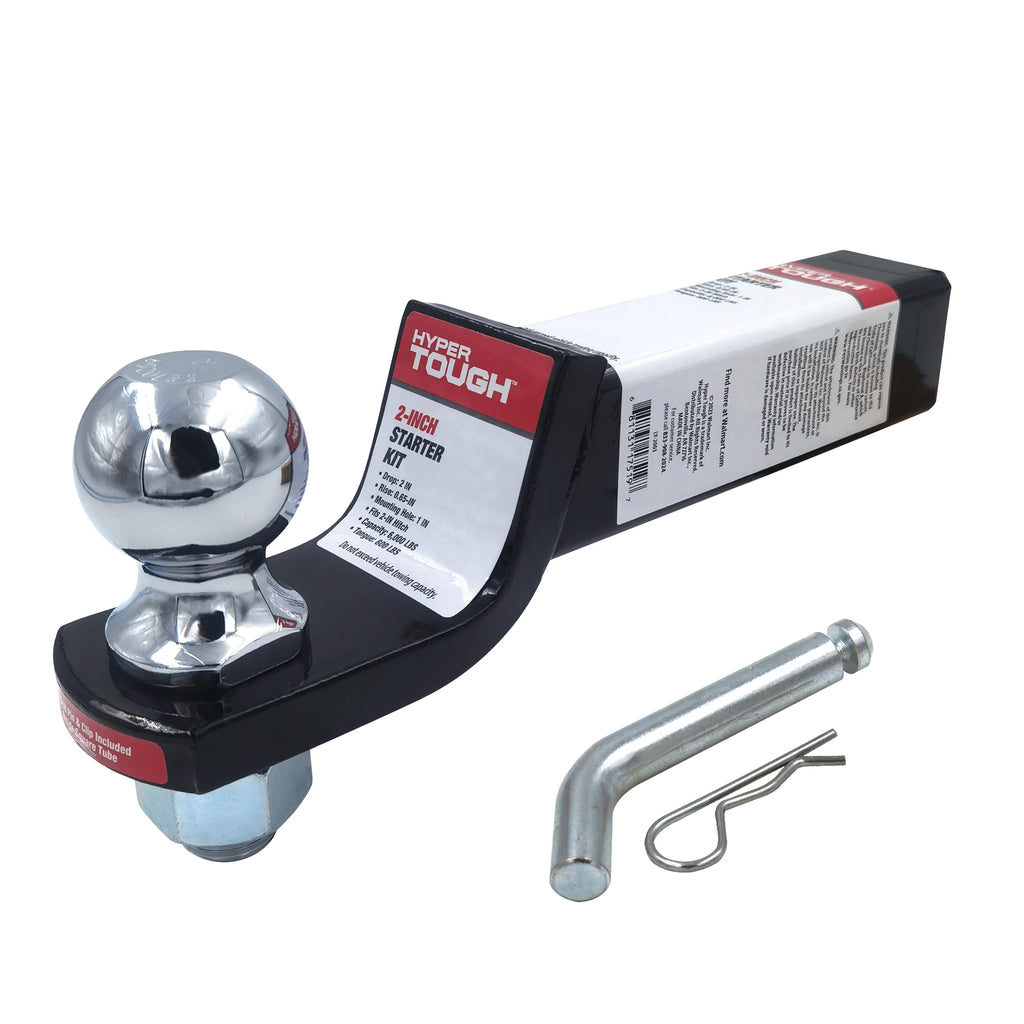 2 inch Drop Trailer Hitch Starter Kit with 5/8 inch Pin, Class III, Black, 2 inch Ball Q440