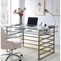 Antique Gold Clear Glass Desk Q666809
