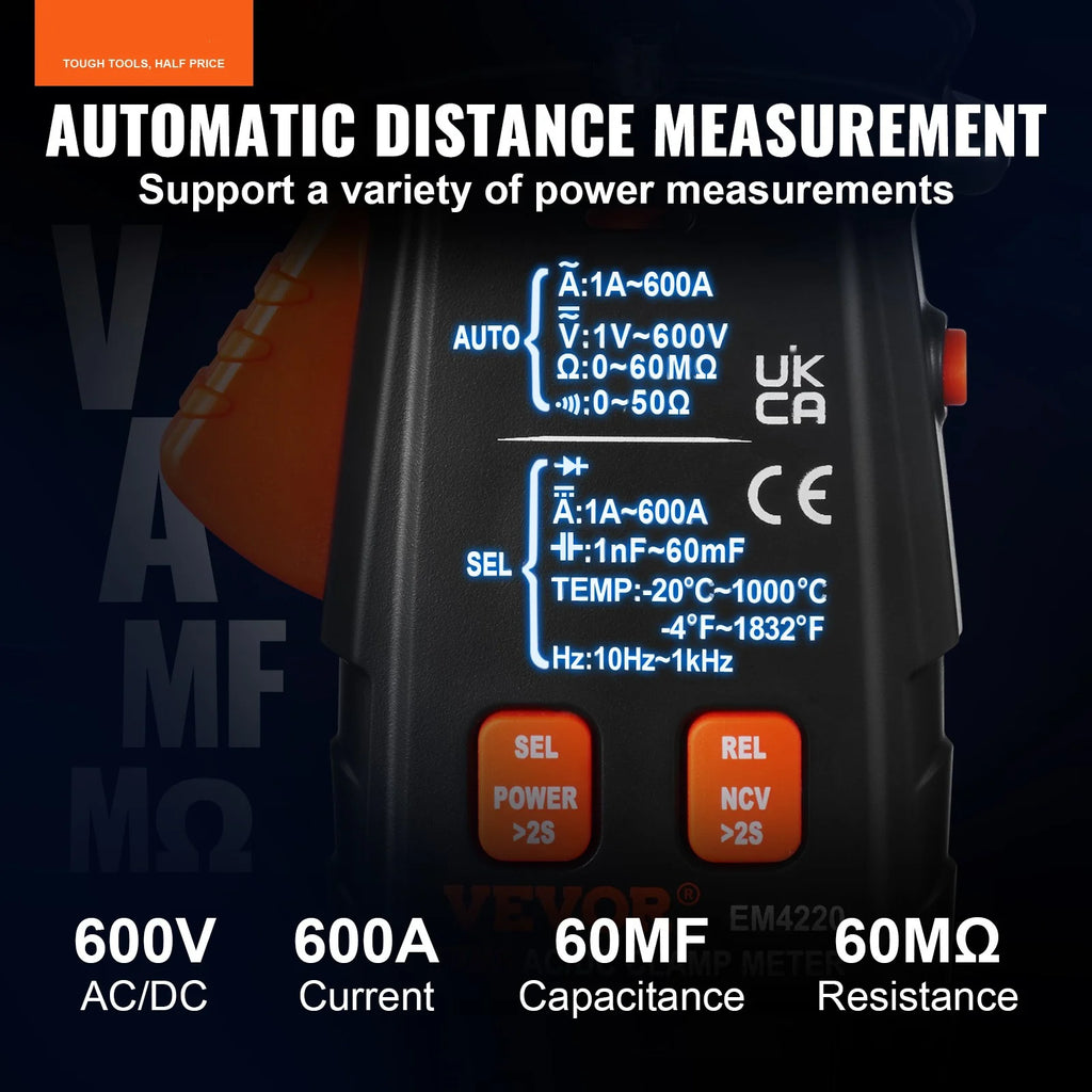 6000 Counts True RMS Digital Clamp Meter N858408