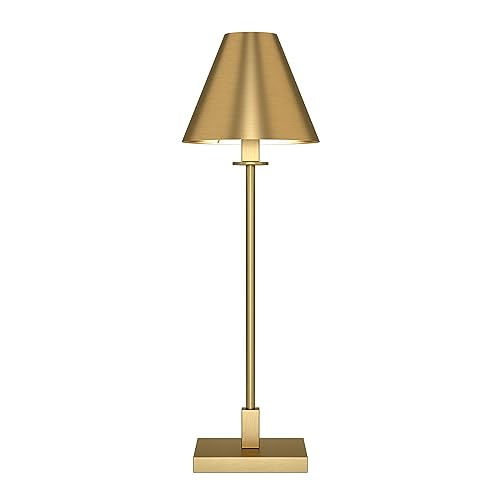 28" Tall Table Lamp with Metal Shade in Black G76756