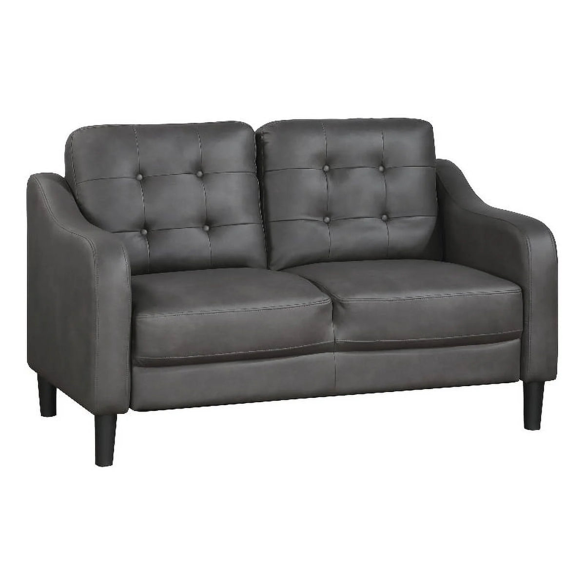 Gray Microfiber Loveseat A697