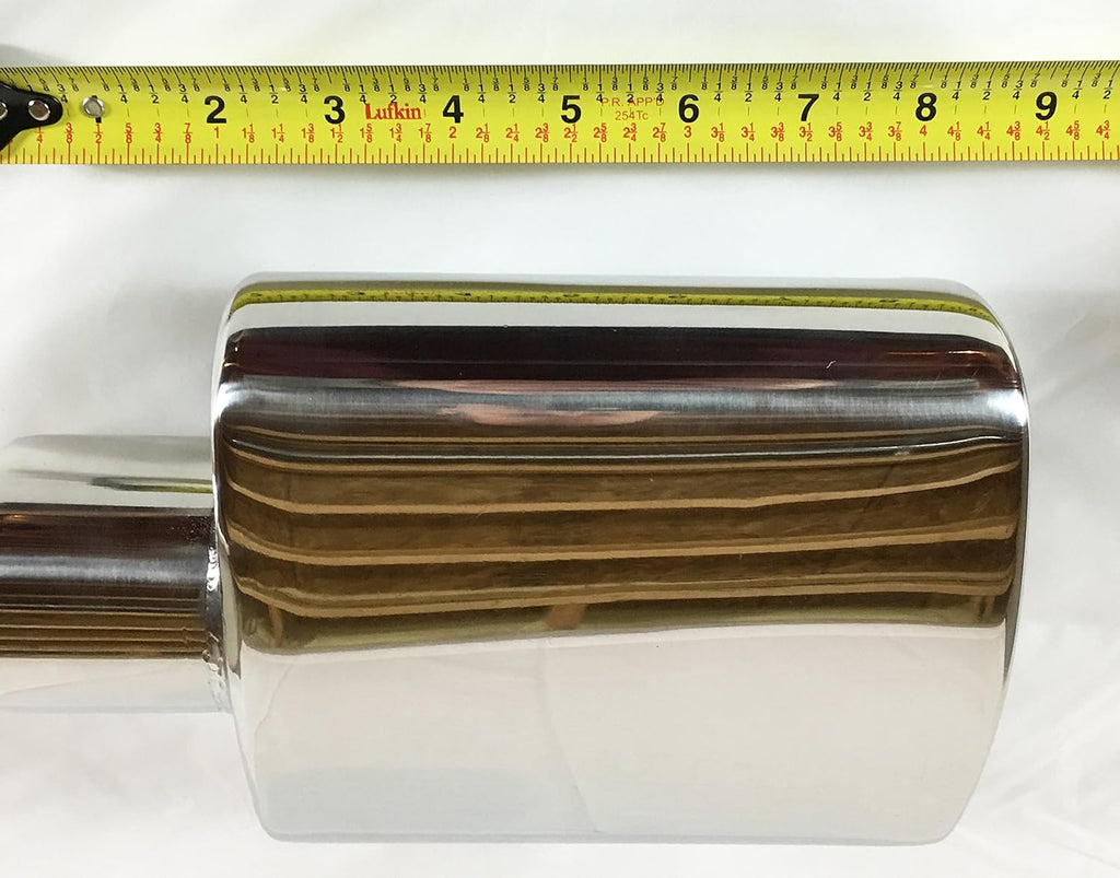 Polished Stainless Steel Rolled Oval Exhaust Tip Pack of 2 I46128