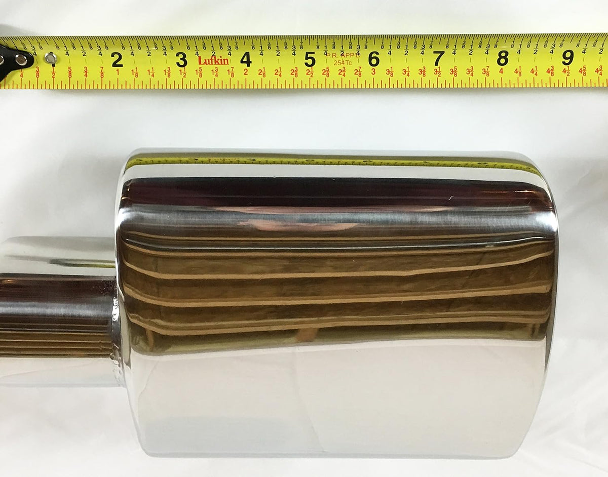 Polished Stainless Steel Rolled Oval Exhaust Tip Pack of 2 I46128