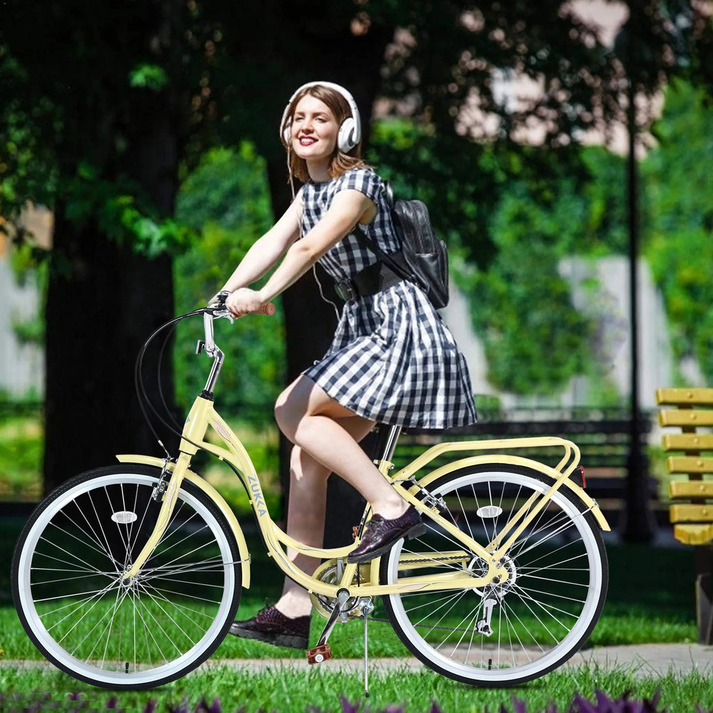 26 inch 7 speed Blue Beach Cruiser Bike R2658