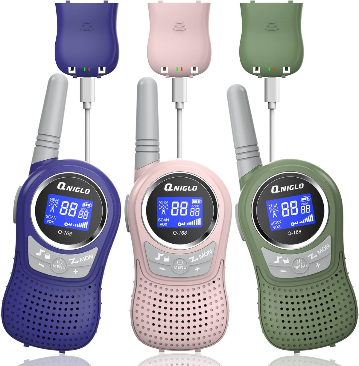 4 Pack Rechargeable Walkie Talkies E721