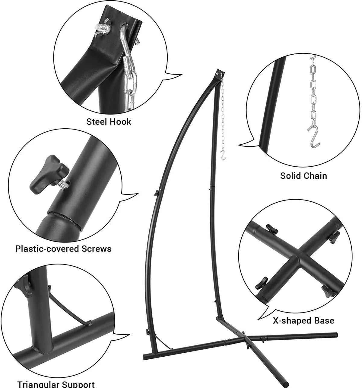 Heavy Duty X-Base Steel Hammock Chair Stand P1122