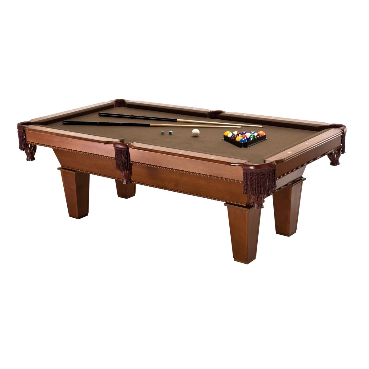 7.5' Billiard Table with Two Pool Cues O7278