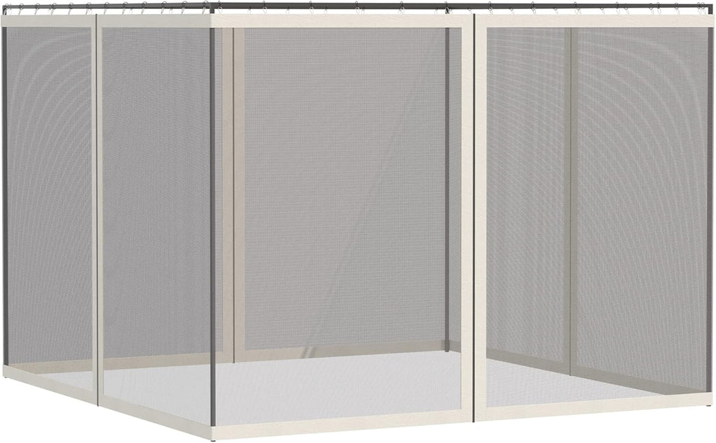 10' x 13' Replacement Mesh Sidewall Netting with Zippers, Black N62569