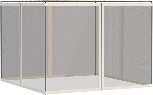 10' x 13' Replacement Mesh Sidewall Netting with Zippers, Black N62569
