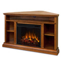 Oak Electric Corner Fireplace E861